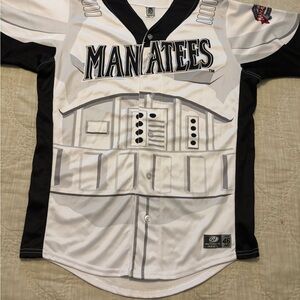 Manatees Black and White Star Wars Jersey